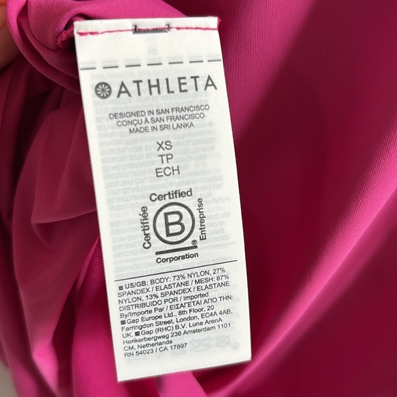 Athleta Mesh Tee NWOT Pink - Picture 5 of 5